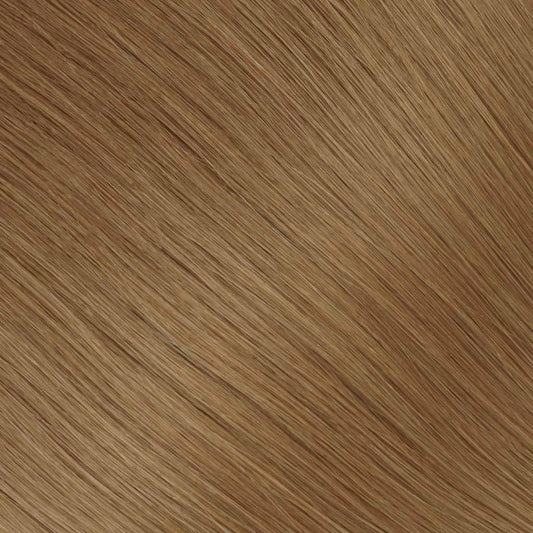 A warm golden brown that catches light beautifully.
Sits perfectly between brunette and blonde — rich, sun-kissed, dimensional.