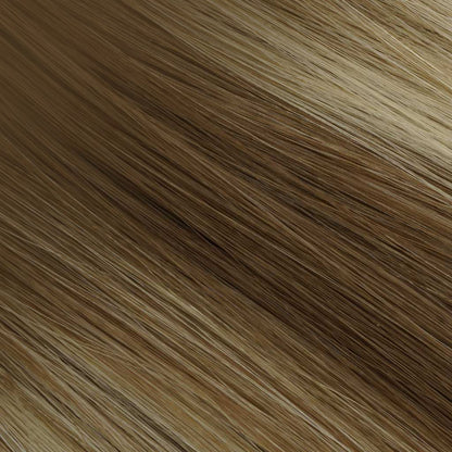 A dark brown base with caramel ribbons.
Dimensional and salon-fresh every day.