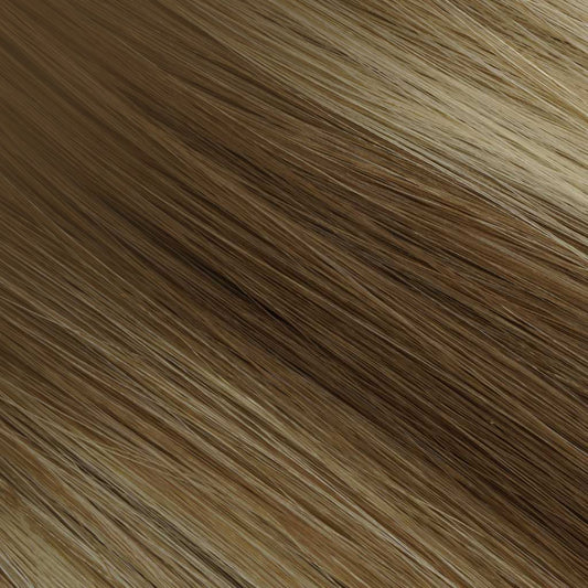 A dark brown base with caramel ribbons.
Dimensional and salon-fresh every day.